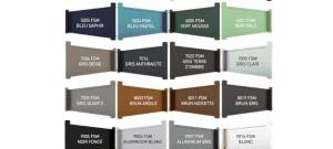 liste des differents coloris